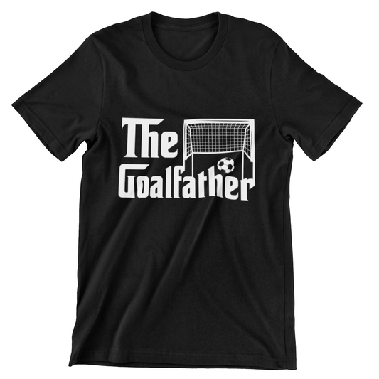 The Goalfather T-shirt – with soccer net and ball, perfect for football fans.