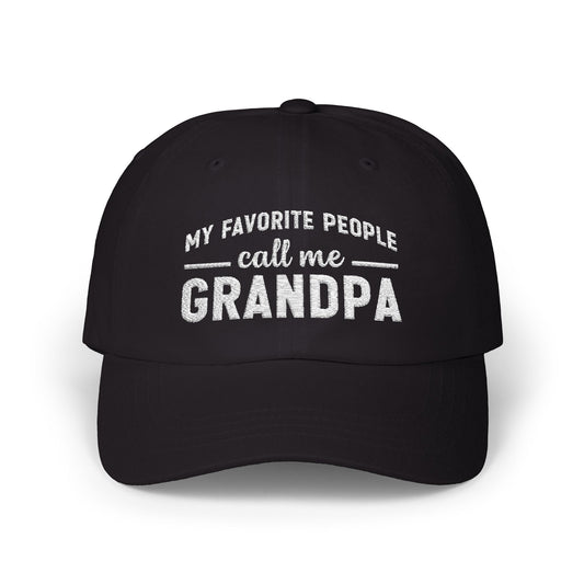 cap embroidered with “My Favorite People Call Me Grandpa” – perfect sentimental gift for grandfathers