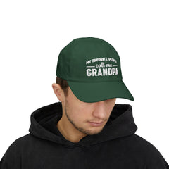 cap embroidered with “My Favorite People Call Me Grandpa” – perfect sentimental gift for grandfathers