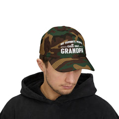 cap embroidered with “My Favorite People Call Me Grandpa” – perfect sentimental gift for grandfathers