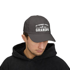 cap embroidered with “My Favorite People Call Me Grandpa” – perfect sentimental gift for grandfathers