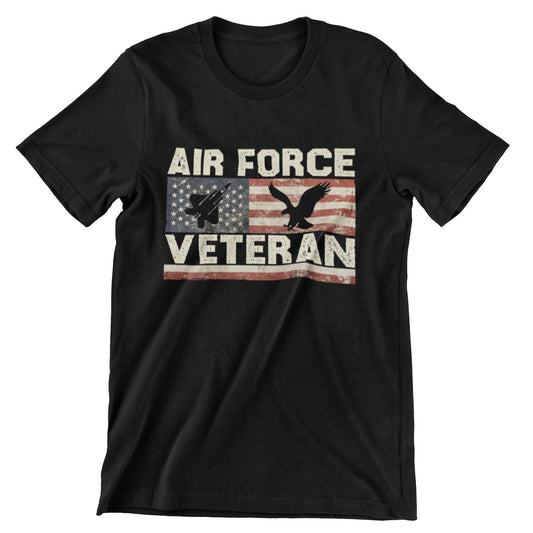 Air Force Veteran T-shirt with American flag and eagle design