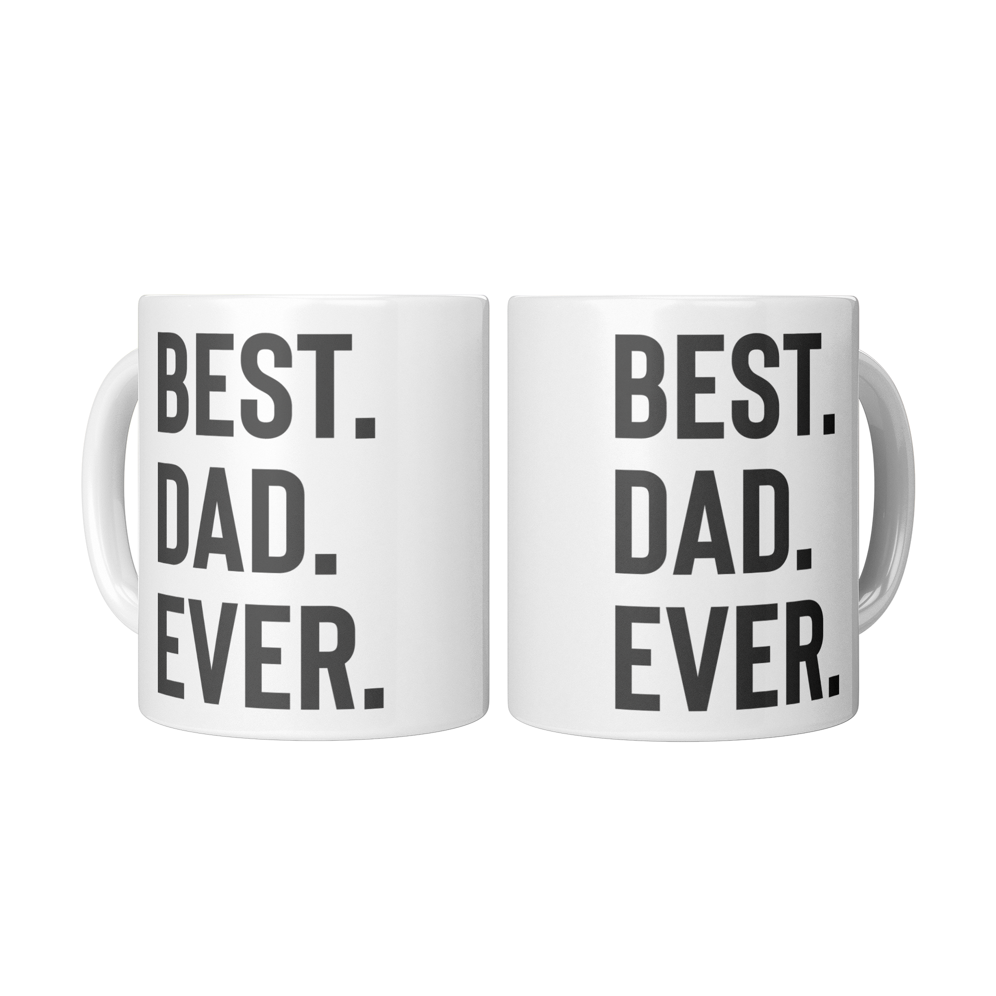 11oz White Ceramic Best Dad Ever Mug – Minimalist Gift for Father’s Day, Birthday, or Christmas