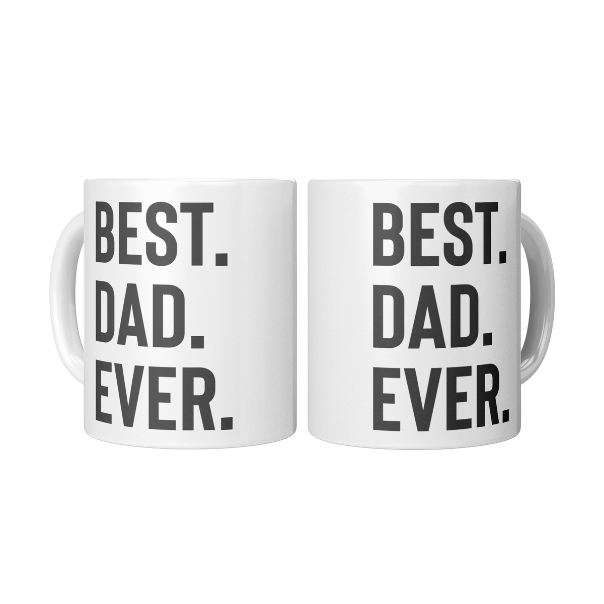 11oz White Ceramic Best Dad Ever Mug – Minimalist Gift for Father’s Day, Birthday, or Christmas