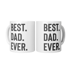 11oz White Ceramic Best Dad Ever Mug – Minimalist Gift for Father’s Day, Birthday, or Christmas