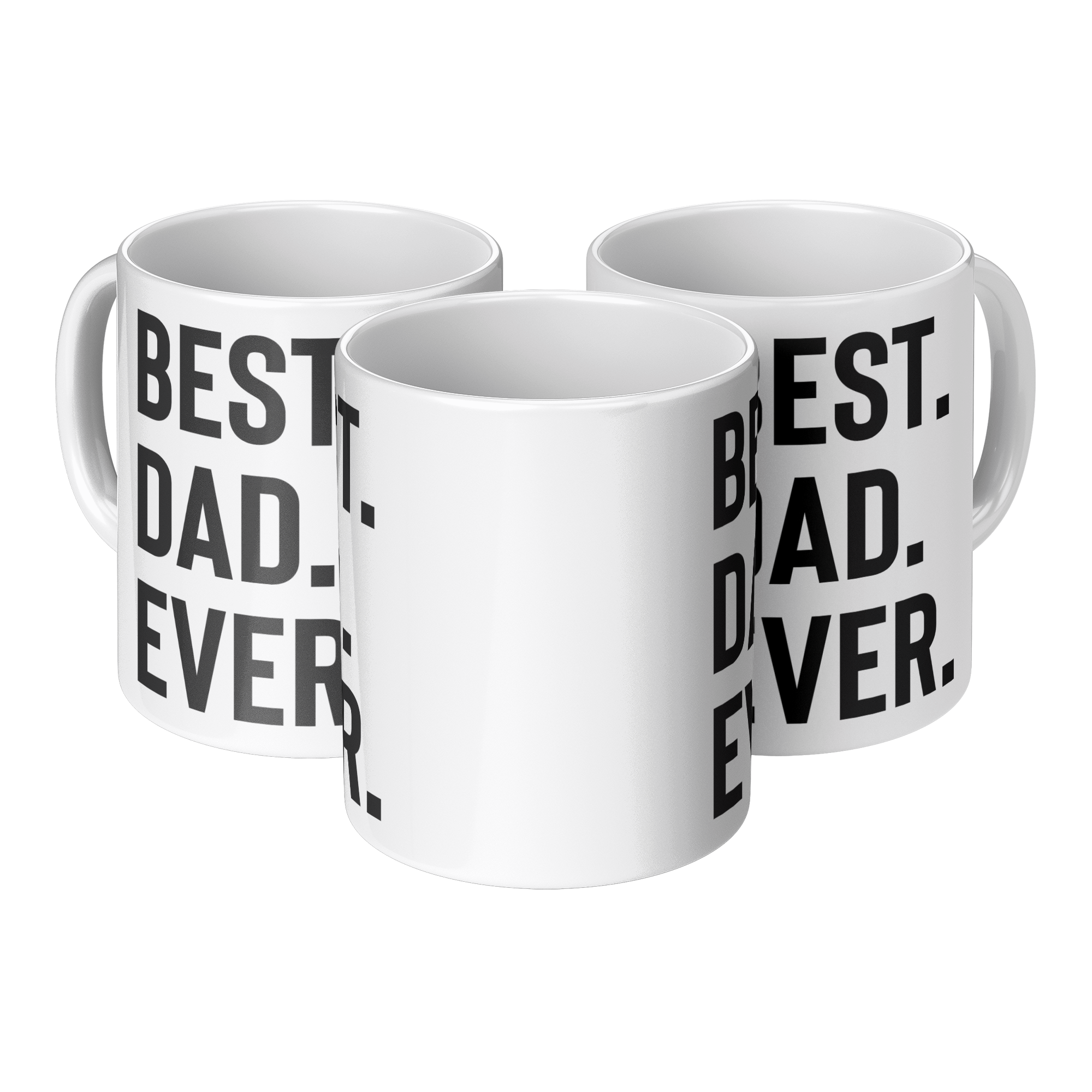 11oz White Ceramic Best Dad Ever Mug – Minimalist Gift for Father’s Day, Birthday, or Christmas