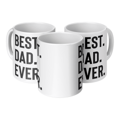 11oz White Ceramic Best Dad Ever Mug – Minimalist Gift for Father’s Day, Birthday, or Christmas