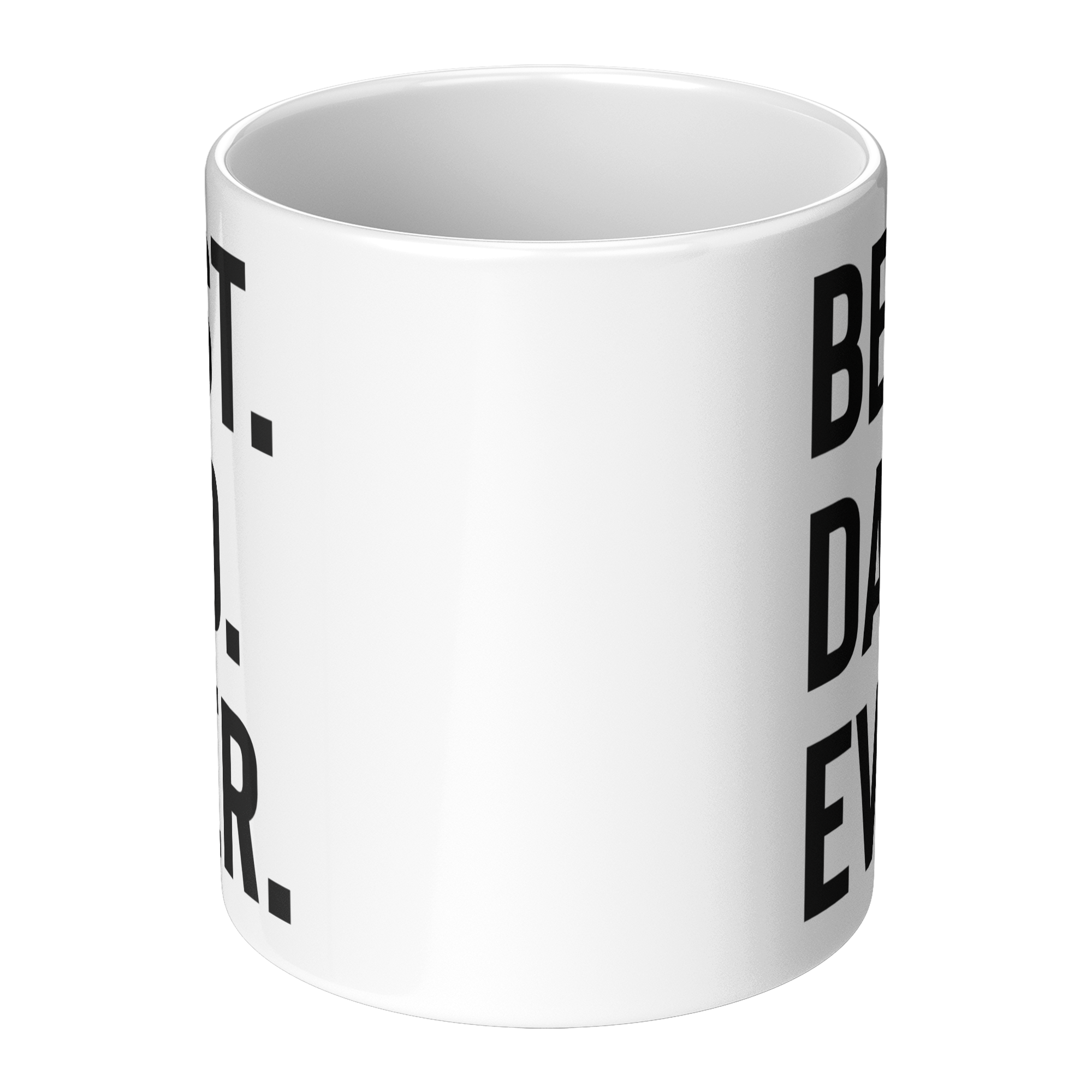 11oz White Ceramic Best Dad Ever Mug – Minimalist Gift for Father’s Day, Birthday, or Christmas