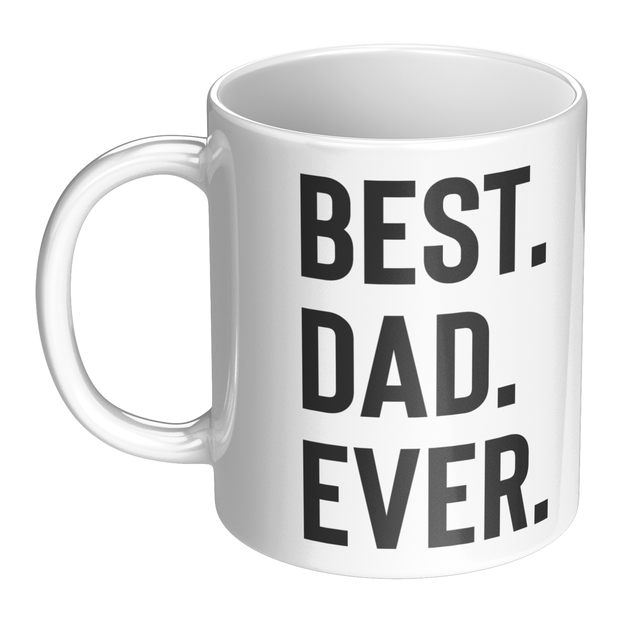 11oz White Ceramic Best Dad Ever Mug – Minimalist Gift for Father’s Day, Birthday, or Christmas