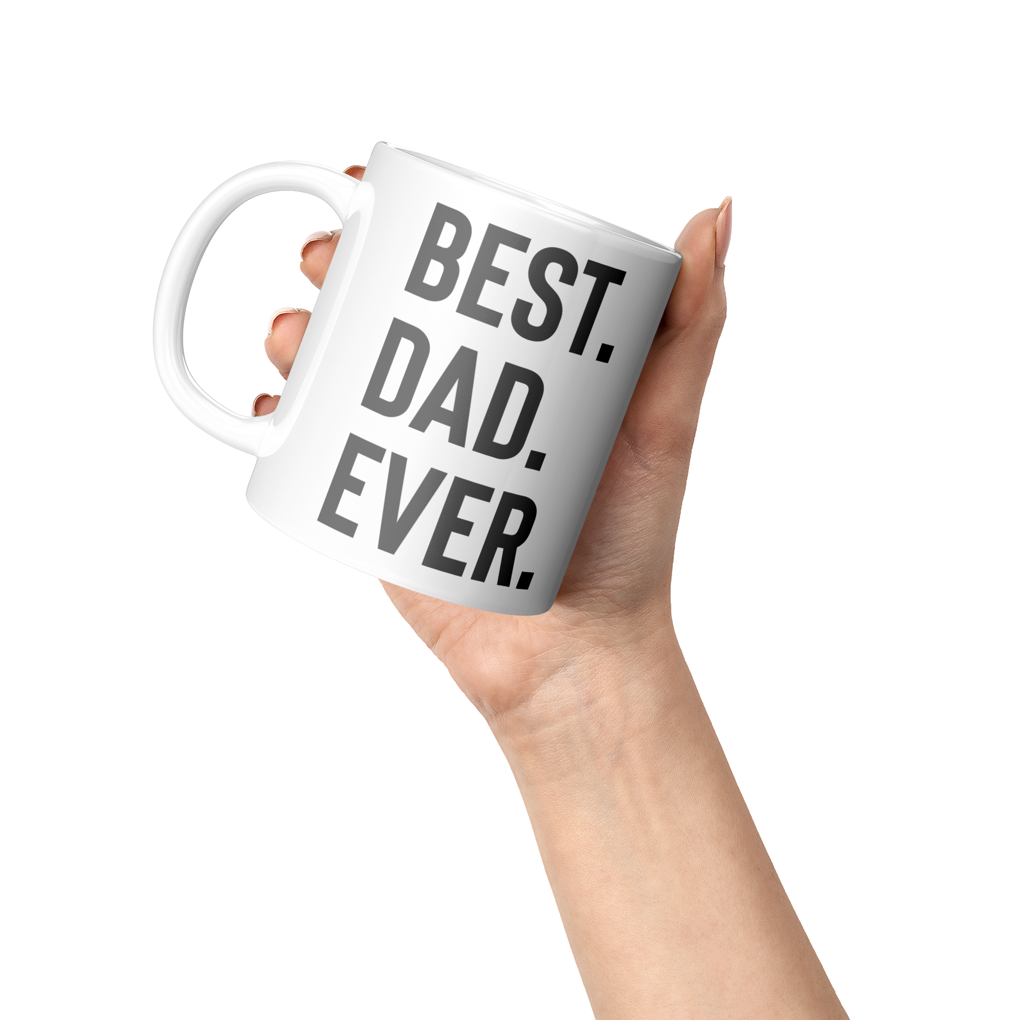 11oz White Ceramic Best Dad Ever Mug – Minimalist Gift for Father’s Day, Birthday, or Christmas