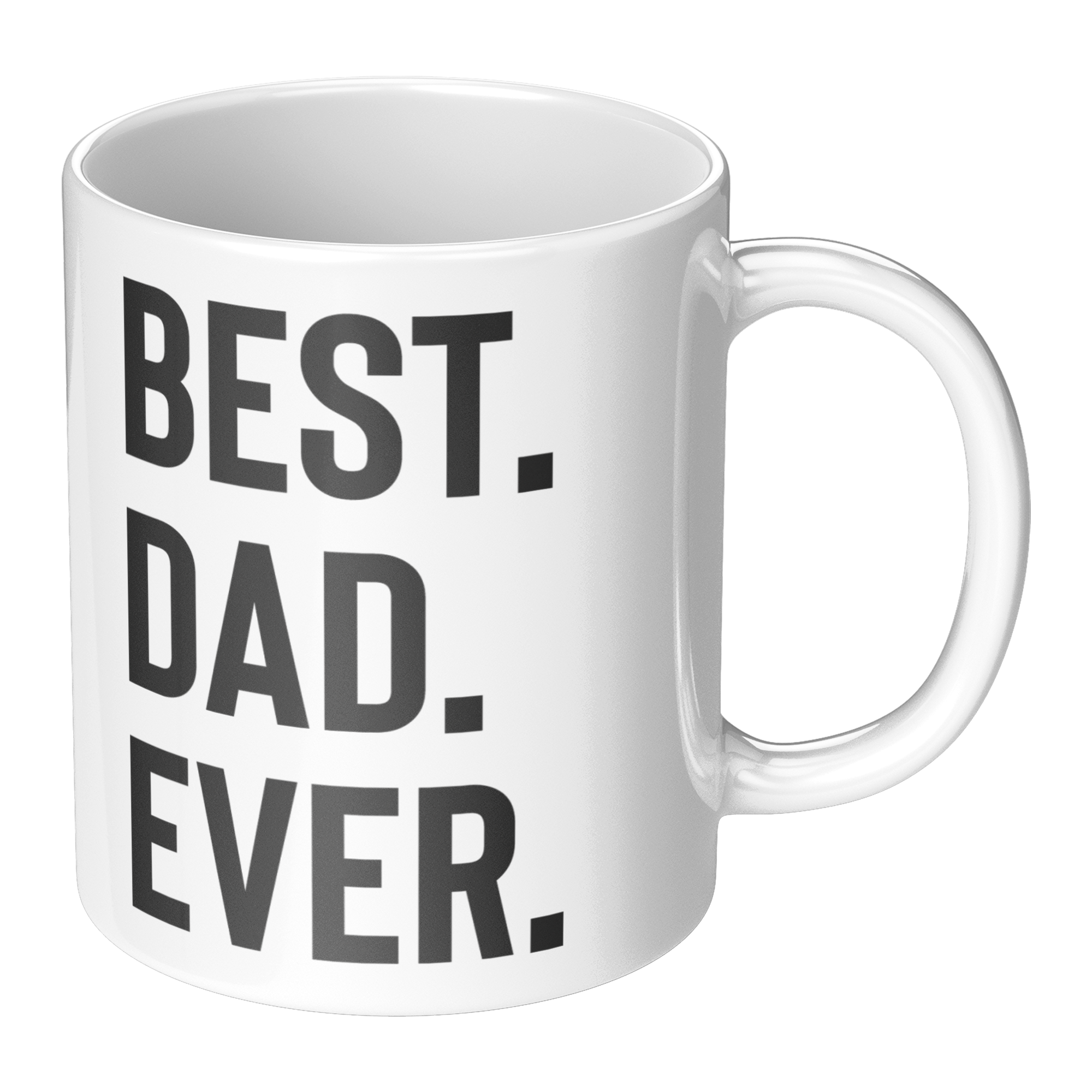 11oz White Ceramic Best Dad Ever Mug – Minimalist Gift for Father’s Day, Birthday, or Christmas