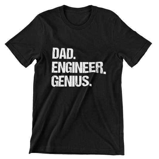 Dad Engineer Genius T-shirt - Heather Dark Grey | Stylish Engineer T-shirt