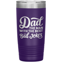 Dad The Man with the Best Bad Jokes Tumbler – 20oz Funny Gift for Fathers