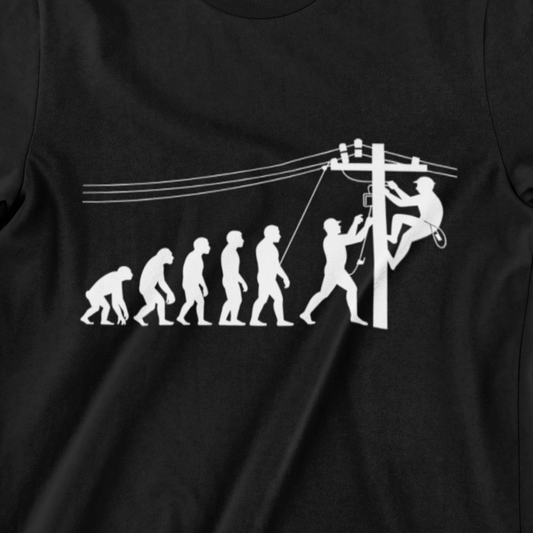 Lineman Evolution Graphic Tee – Bold Shirt for Linemen and Dads