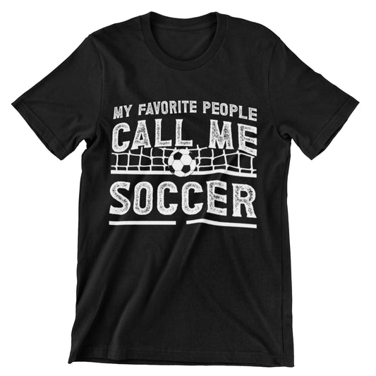 My Favorite People Call Me Soccer t-shirt with soccer net graphic – perfect for soccer fans