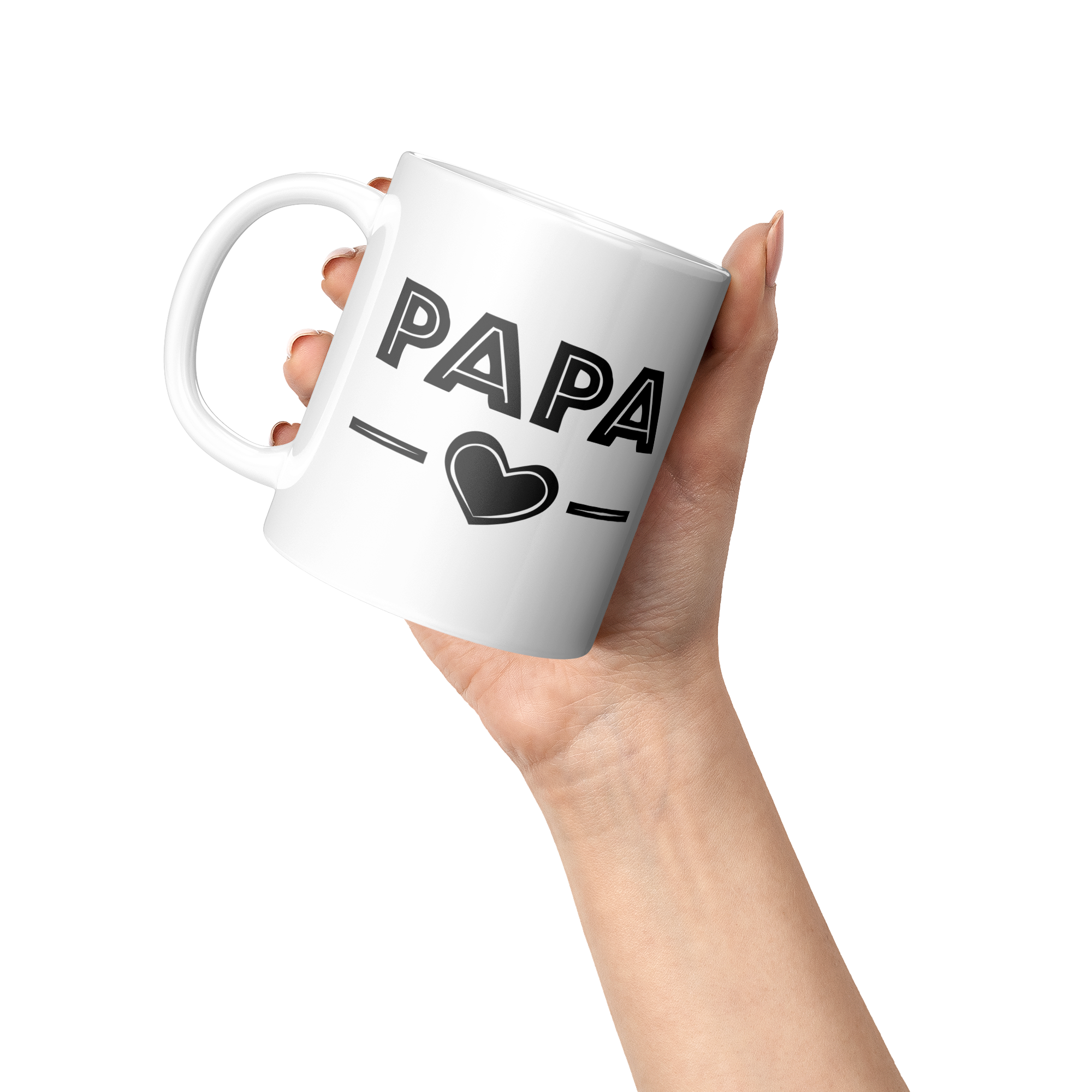 Papa_Mug_with_Heart_-_11oz_Coffee_Cup_Gi_Lifestyle_Raised_Hand_LH_Mockup.png