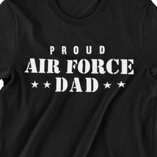Proud Air Force Dad T-shirt with military stars design