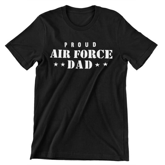 Proud Air Force Dad T-shirt with military stars design