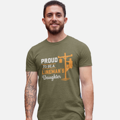 Proud to Be a Lineman's Daughter – Graphic Tee for Lineman Families