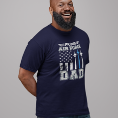 Proud Air Force Dad T-Shirt – Military Support with Fighter Jets