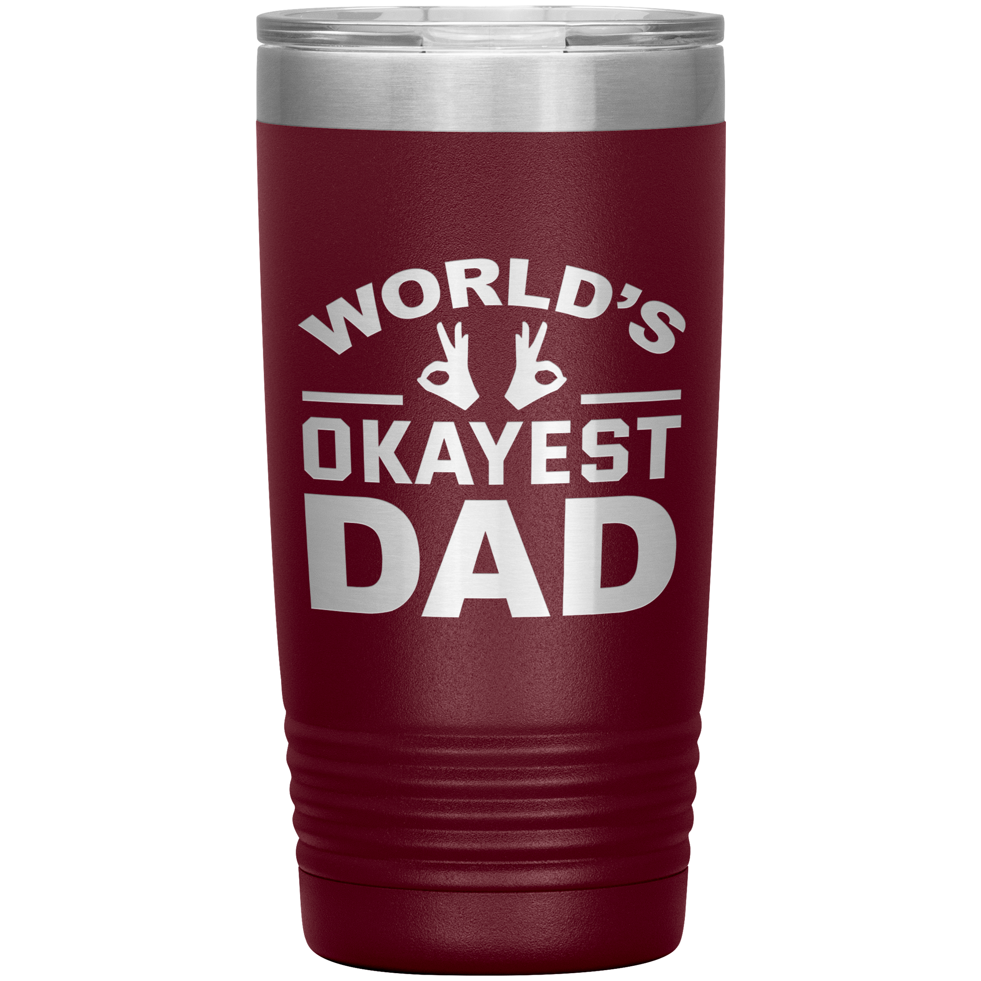 Worlds_Okayest_Dad_Tumbler__Funny__Maroon_Mockup.png
