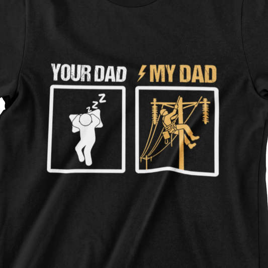 Your Dad vs. My Dad Funny Graphic T-shirt for Men – Bold & Hilarious Tee