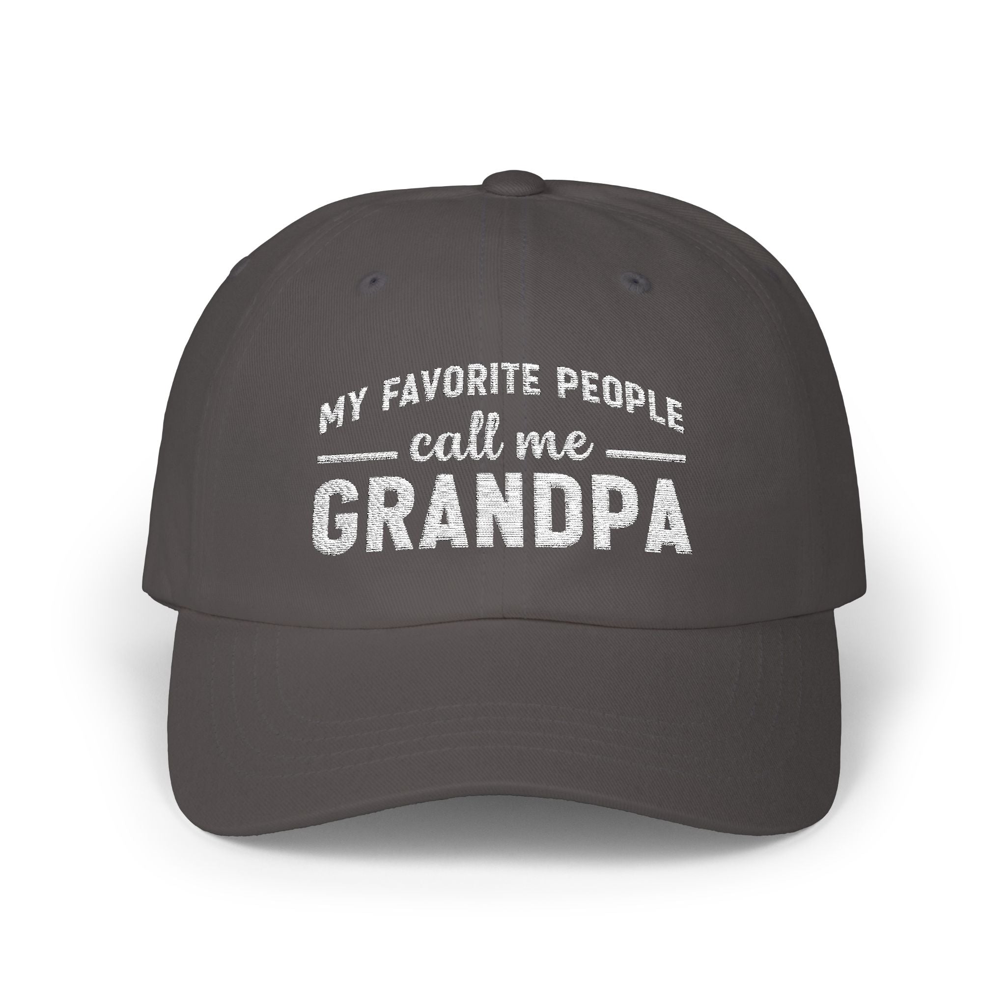 cap embroidered with “My Favorite People Call Me Grandpa” – perfect sentimental gift for grandfathers