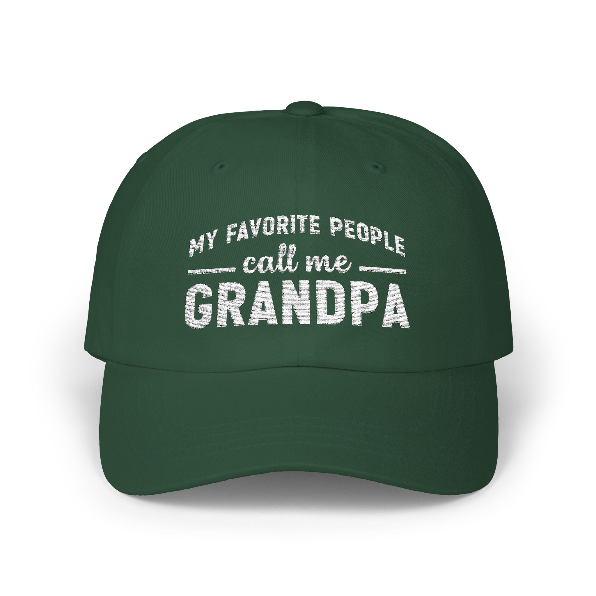cap embroidered with “My Favorite People Call Me Grandpa” – perfect sentimental gift for grandfathers