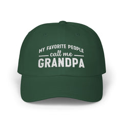 cap embroidered with “My Favorite People Call Me Grandpa” – perfect sentimental gift for grandfathers