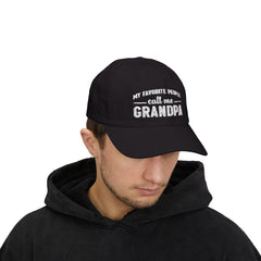 cap embroidered with “My Favorite People Call Me Grandpa” – perfect sentimental gift for grandfathers